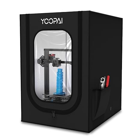 YOOPAI 3D Printer Enclosure for Creality Ender 3/ Ender 3 Pro/Ender 3 V2, Fireproof & Dustproof Tent Constant Temperature Protective Cover for Anycubic Elegoo 3D Printers 25.6” ×21.6” ×29.5”