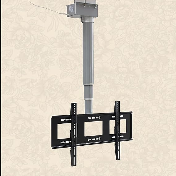 Electric Ceiling TV Mount, Motorised TV Bracket, Motorized Ceiling TV Mount, Adjustable Height Electric TV Lift With Remote Control, Telescopic Electric TV Lift(90cm)