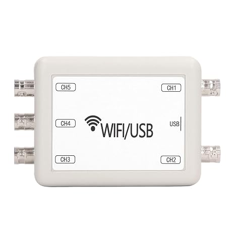 5 Channel Oscilloscope, Synchronized Display Physically Isolated 4 Mode Virtual Oscilloscope 0Hz to 50kHz