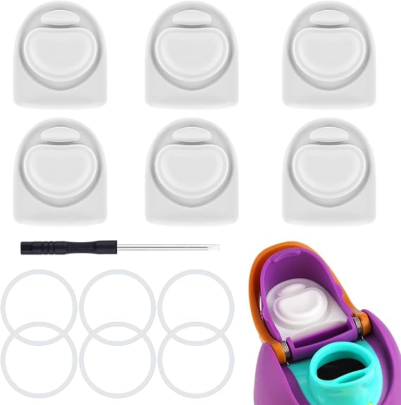 6 Sets Replacement Lid Rubber Seal for Owala FreeSip 24oz 32oz, Replacement Stopper and O Ring Gasket Parts Compatible with Owala 16/19/24/32/40oz Water Bottle Insert Silicone Accessories P6