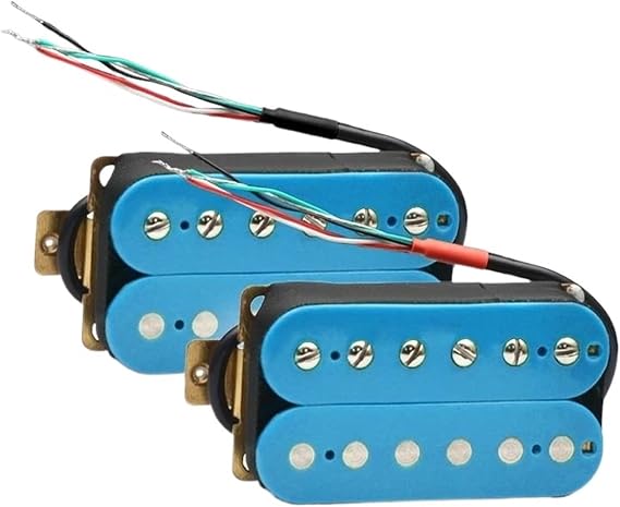 electric guitar pickup set 1Set Colorful Humbucker Electric Guitar Pickup 4 Conduct Cable N-7.5K/B-15K Output (Color : 4)