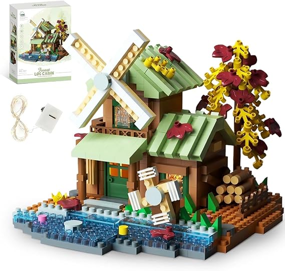 Forest House Building Blocks Set Treehouse Building Bricks Micro Bricks Architecture Set Mini Brick Construction for Teens & Architecture Collectors
