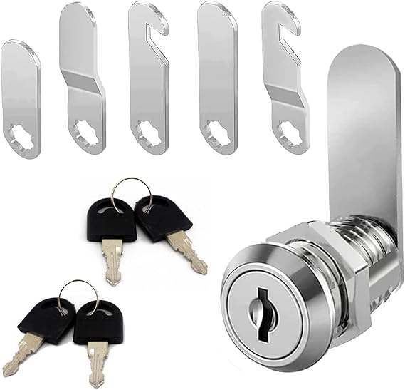 Universal Cabinet Lock,Post Box Lock with 4 Keys Letterbox Cabinet Drawer Lock Set