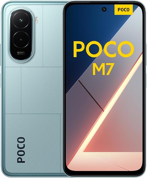 Xiaomi POCO M7, Smartphone 6+128GB, 6.9" FHD+ 144Hz Display, Snapdragon 685, 50MP AI Dual Camera, 7000mAh, Blue, Charger Not Included