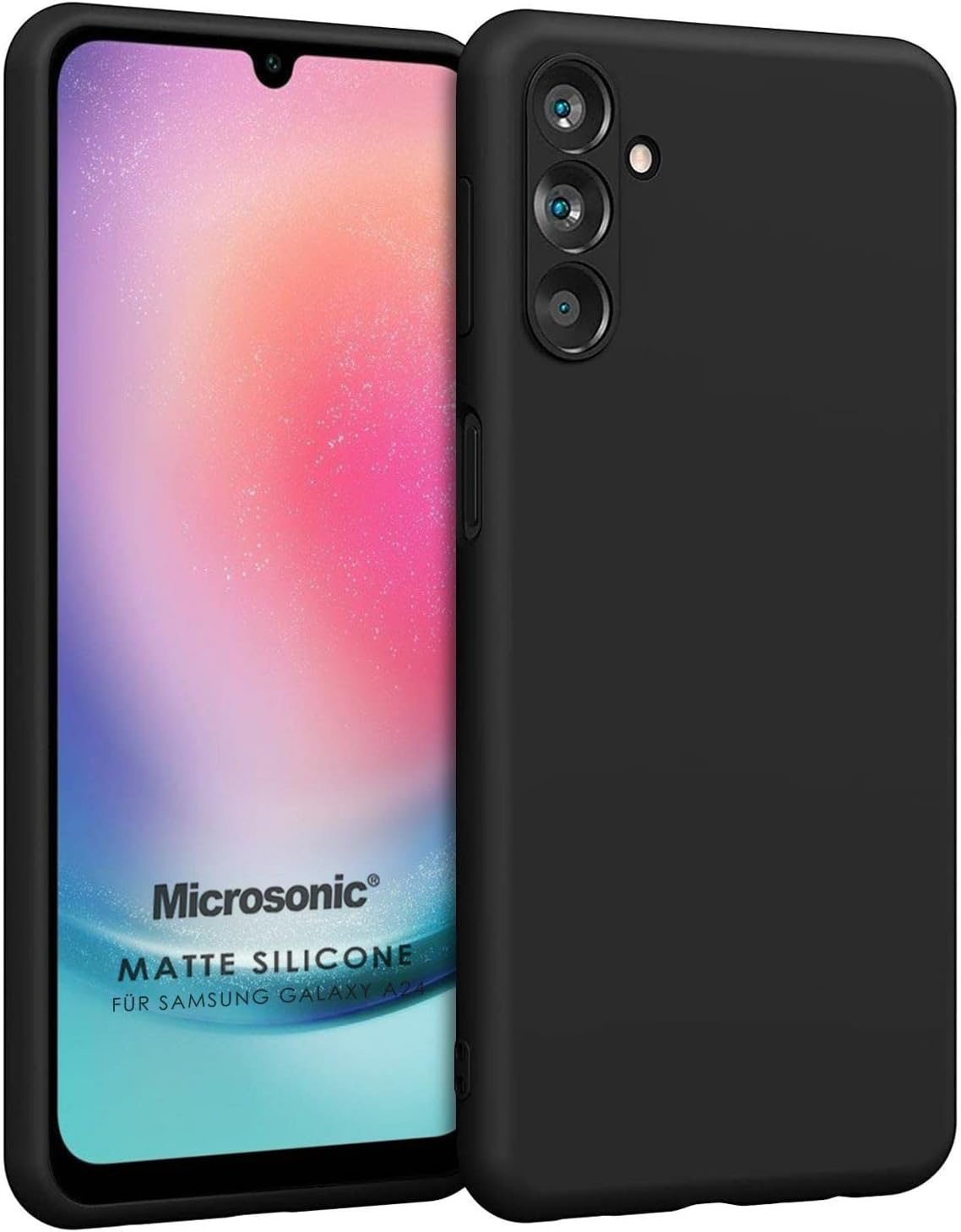 Microsonic Matte Silicone Case for Samsung Galaxy M34 5G Black [Case Compatible with Galaxy M34 5G - Black]