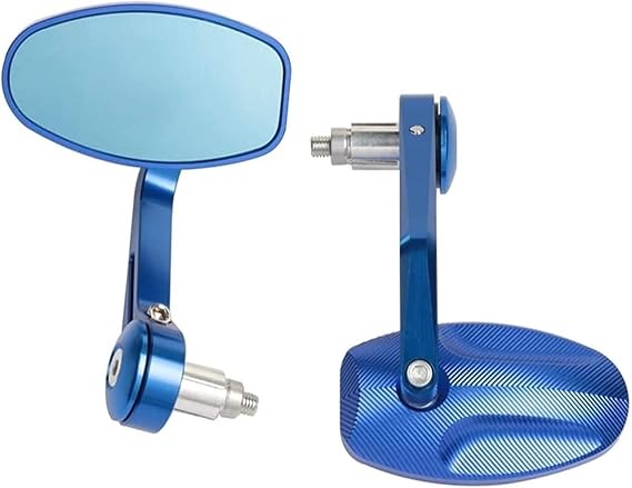 Motorcycle Rearview Motorcycle Rearview Mirrors Handlebar Bar End Rear View Mirror Side For Royal For Alloy Ra GP125 GP200 Gp 125 200 S LC Mirrors Side(Blue)
