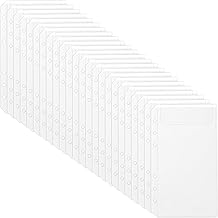 24 Pieces A6 Clear Binder Insert Pocket - 6 Hole No Zipper Envelope for Planner, Budgeting, Saving, Financial Record, Document Organization, Journaling, Specimen, Stamp, Photo, and Postcard