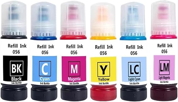 056 057 107 Refill Dye Ink Printer Accessories - Compatible With Epson L8058 L18058 L8050 L18050 L18100