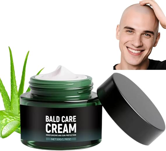Bald Cream 50g, Mattifying Moisturiser for Men & Scalp Care, All Skin Types