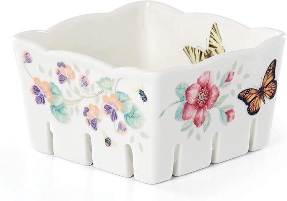 Lenox 890445 Butterfly Meadow Berry Bowl, Porcelain, Multicolor