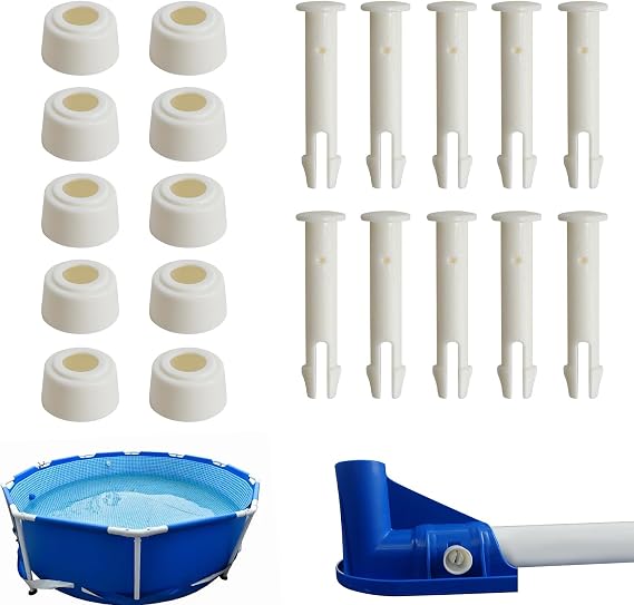 10 Pieces Plastic Pool Joint Pins Set Plastic Replacement Pool Joint Pins for Frame & Pool Replacement Parts,Pool Replacement Parts ((1.96inch)