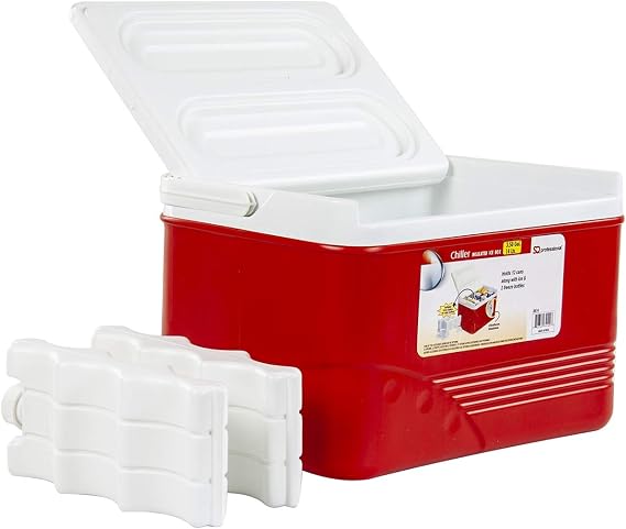 SQ Professional Insulated Ice Cooler Box 14L - Red