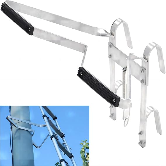 Universal Ladder Standoff - Aluminum Stabiliser with Rubber Bumper to Prevent Slipping