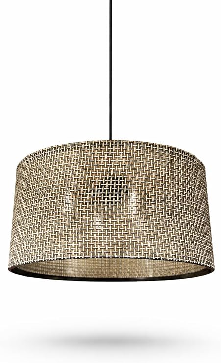 Modern Hasır Sarkıt Avize – Doğal Rattan Görünümlü Tavan Lambası, Sıcak Işık Ambiyansı, Salon & Oturma Odası İçin Dekoratif Pendant Aydınlatma [Enerji Sınıfı A]