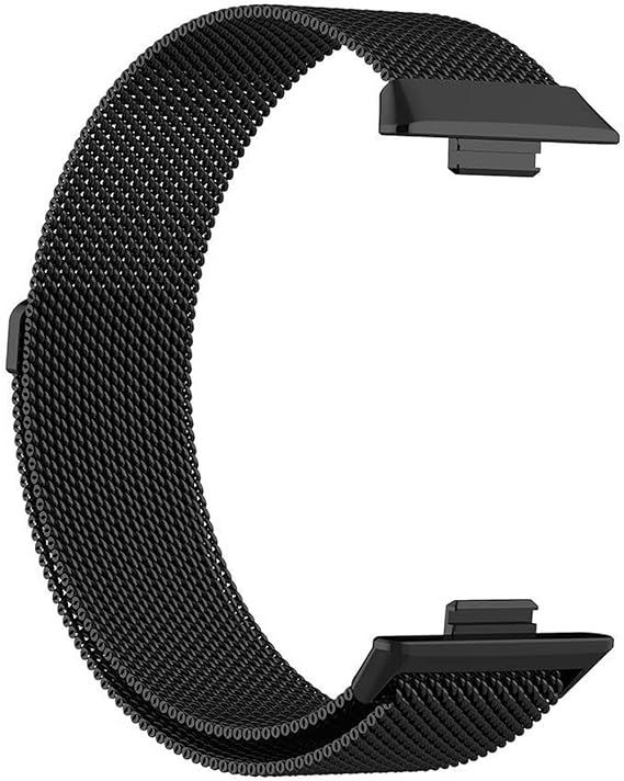 Microsonic Huawei Watch Fit 5 için Kordon Milanese Loop Siyah [Watch Fit 5 ile Uyumlu Kordon - Siyah]