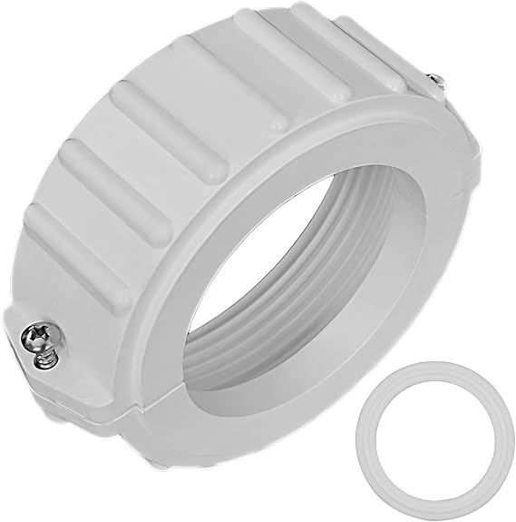 Pool Spa Split Nut Unions with Screw and Heater Gasket/O-Rings - 3 Inch Actual Size for 2 Inch Heater