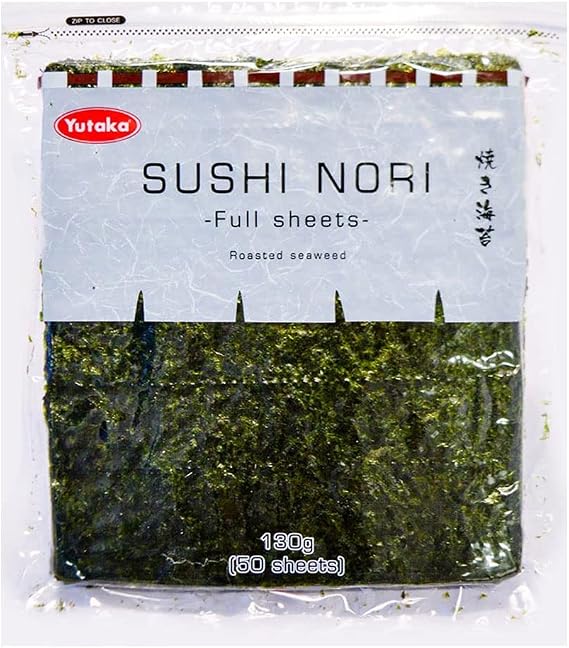 Yutaka Roasted Seaweed 50 Full Sheets | Premium Japanese Yakinori Nori for Sushi, Onigiri & Ramen Garnish | Gluten Free | No MSG