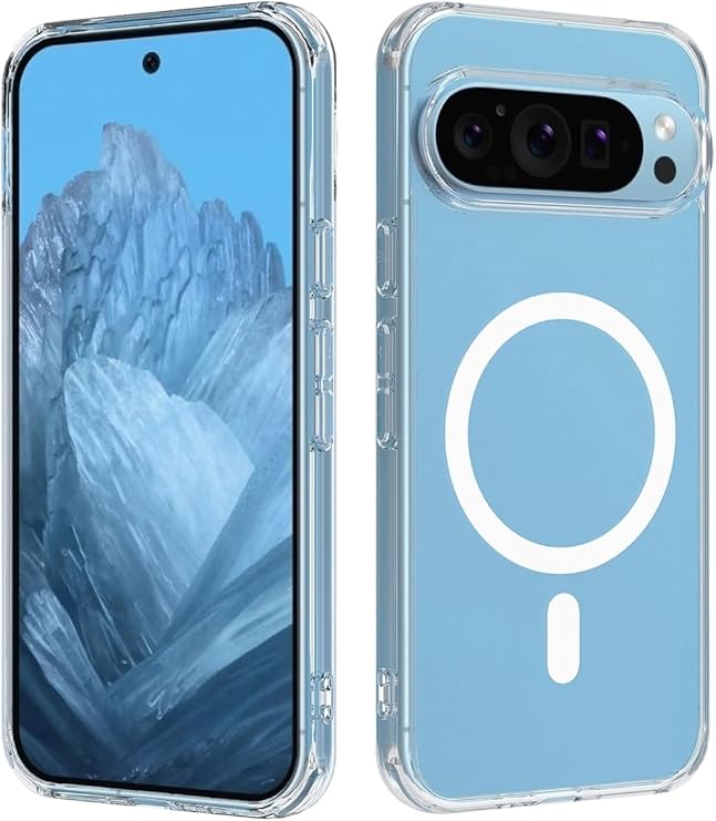 CONSTRAIN Google Pixel 9 Pro XL İçin Lumza Form Sararmaz Kamera Korumalı MagSafe İle Uyumlu Şeffaf Telefon Kılıfı Arka Kapak