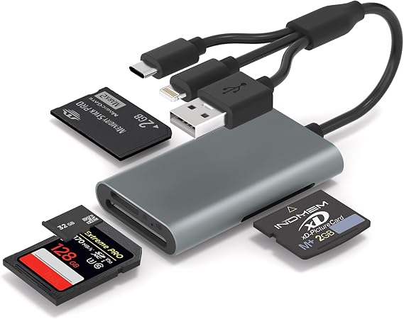 Memory Stick Pro Duo Adapter 4 in 1 Multi Card Reader for SD/TF/MS/XD Cards