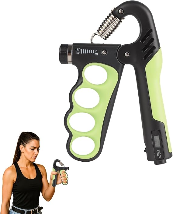 Hand Trainer Forearm Trainer Grip Strength Trainer with Electronic Counting Function Adjustable Resistance 5-150 kg Grip Strength Trainer for Muscle Building Finger Grip Strengthener
