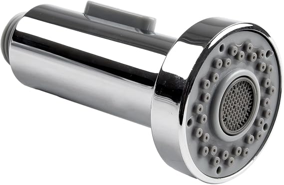 Kitchen Sink Mixer Tap Replacement Spray Head Nozzle with Swivel Design G 1/2" Connector ABS Plastic with Dual-Mode Rain and Foam Sprayer(Chrome)