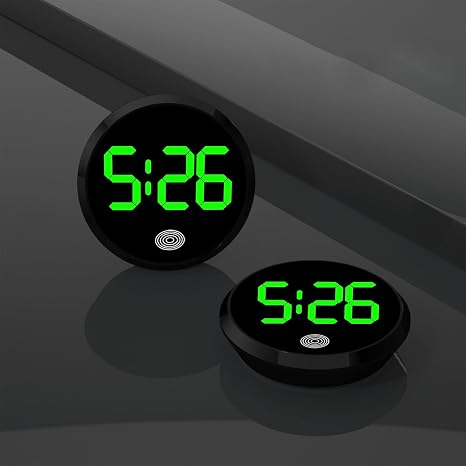 2pcs Car Mini Digital Clock for Dashboard, Waterproof Small Digital Clock -Sticky Car Accessories with Clear LCD Screen Case Function for Automotive Interior Dashboard (A-2pcs)