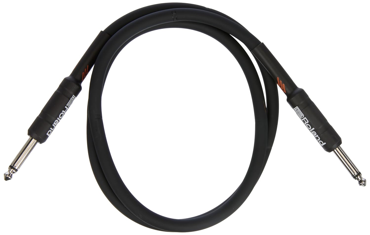 ROLAND Black Series Instrument Cable, Black, Length: 3Ft/1M