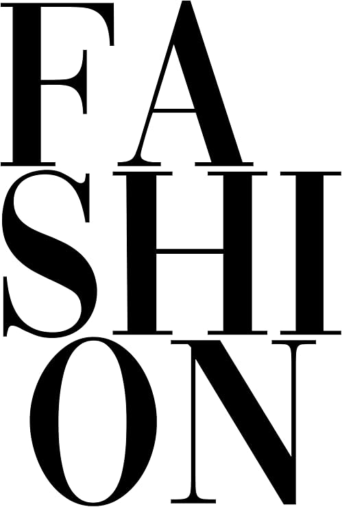 Fashion Typography Wall Art Print – Modern Black and White Word Poster, Stylish Minimalist Home Décor, for Living Room, Bedroom, or Office (A4 210 x 297mm, Unframed)