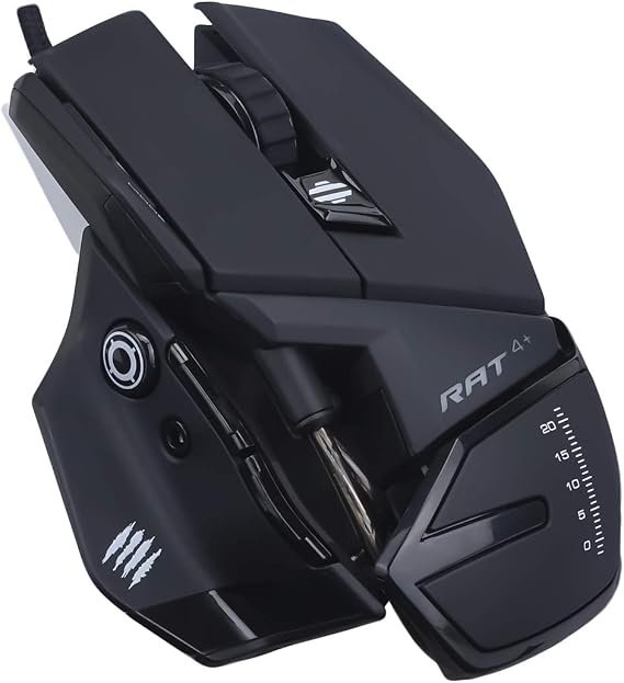 MAD CATZ MR03MCINBL000-0 R.A.T. 4+ Optik Kablolu Oyun Faresi, Siyah