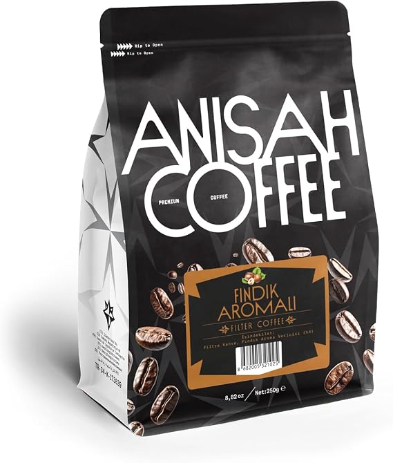 Anisah Coffee Fındık Aromalı Öğütülmüş Filtre Kahve 250gr