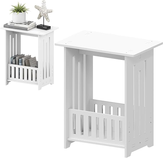 Bedside Cabinet White Bedside Table,Bedside Chests Nightstand,Small Cabinet Bedside Drawer for Living Room,Bedroom,Bathroom,22D x 34W x 40H CM