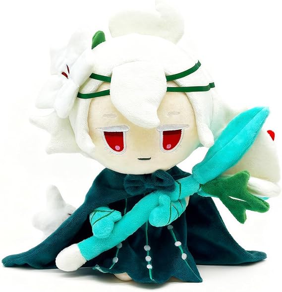 Shadow Milk Cookie Plush,Soft Stuffed Toy, Cute Gaming Character Plushie for Kids and Adults,Collectible Plush Gift for Fans. (White Lily)