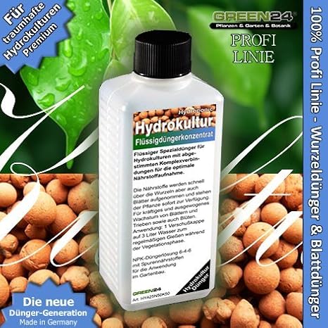 GREEN24 Hydroculture Hydroponics Plant Food - Liquid Fertilizer HighTech NPK, Root, Foliar, Fertiliser - Prof. Plant Food