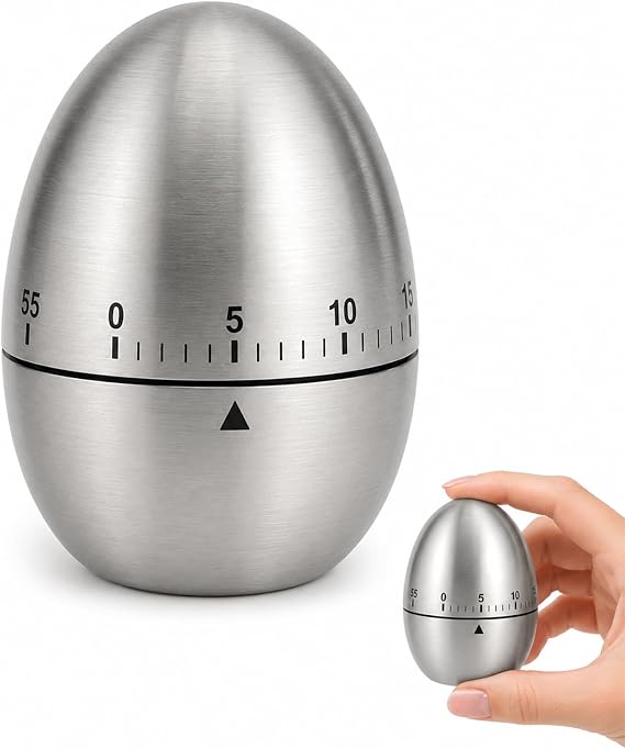 Mechanical Egg Timer Kitchen Timer with 60 Minutes Egg-shaped Funny Timer for Kitchen Accessories Cooking Tool