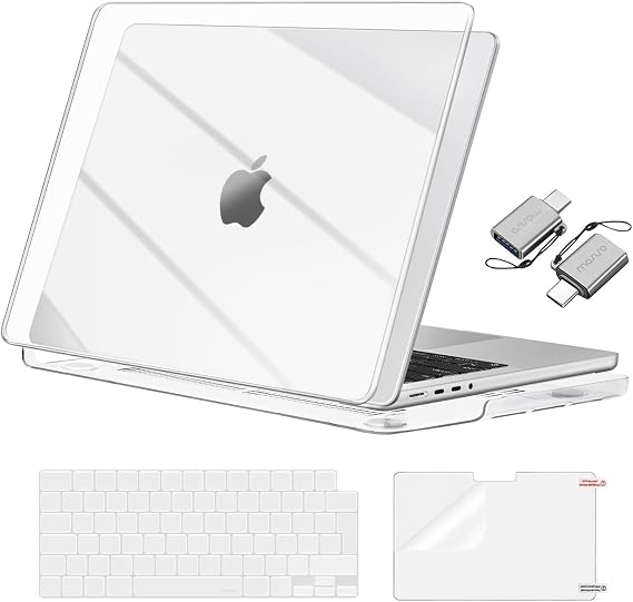 MOSISO Compatible with MacBook Pro 14 inch Case 2026-2021, Crystal Clear