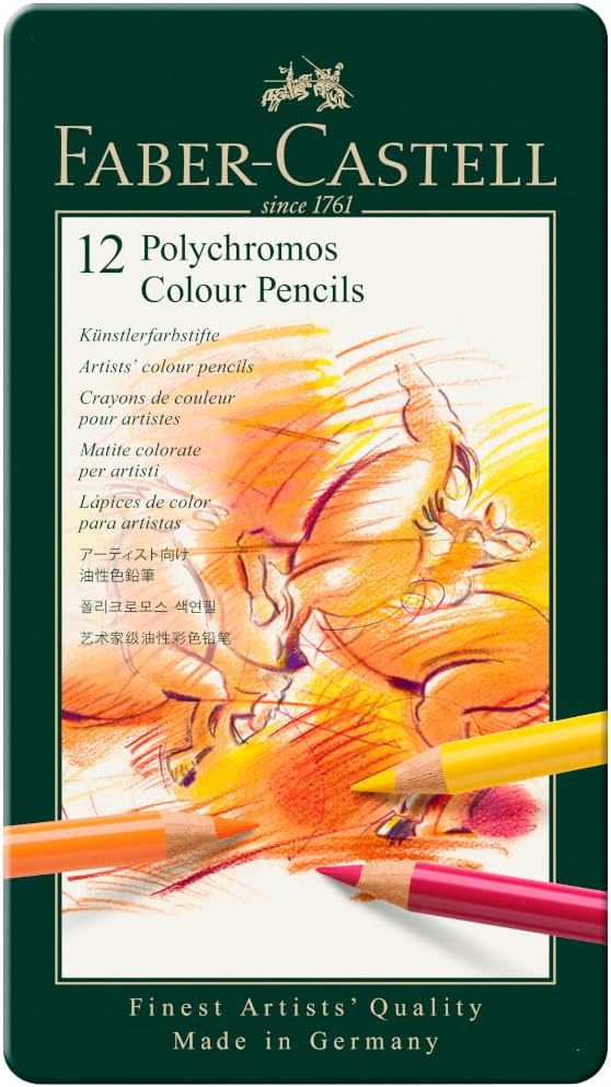 Faber-Castell Polychromos 110012 Color Pencils, Case of 12 Colors Japan Genuine Product