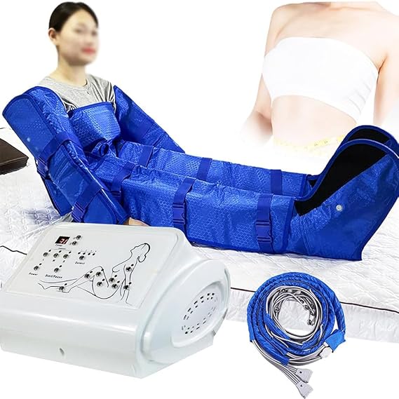 Electric Air Compression Massage Machine for Full Body Pressotherapy, Lymphatic Drainage and Weight Loss Relief for Legs, Feet, Waist, and Arms