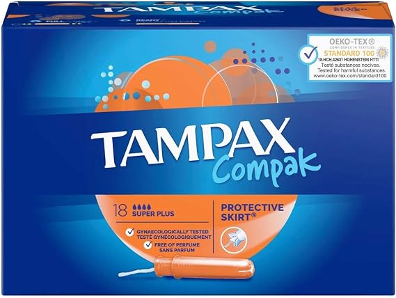 Tampax - Tampax Compak Super Plus Tampons with Applicator - 18 Pieces