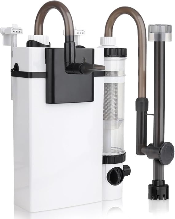 Hygger Hang On Back Filter, Silent External Filter for Fish Tank, 500L/H 6W Aquarium Filter with Fish Waste Collector, Adjustable Fish Tank Filter for 19-75L Tanks