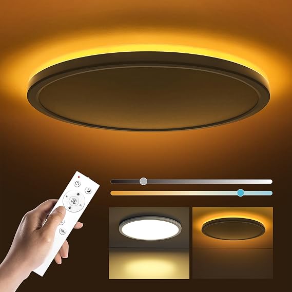 Matane 24W LED Ceiling Light Dimmable with Remote Control White, 30CM [Energy Class E]