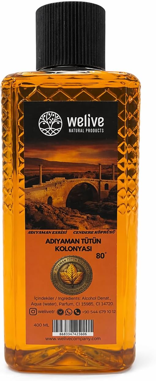 Welive Adıyaman Tütün Kolonyası,400 Ml, 80 Derece, Nemrut