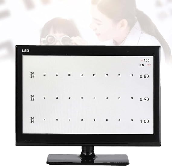 CUTANGELAR Digital Visual Acuity Chart, LCD Visual Acuity Te-st Chart, LCD Ophthalmic Optical Tes-t Monitor, With Remote Control Digital Acu-ity Test Cha-rt For Ophthalmic Clinics.(18.5in)