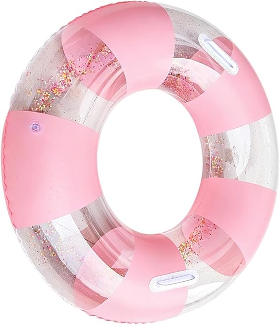 Inflatable Swim Ring with Handles Pool Float