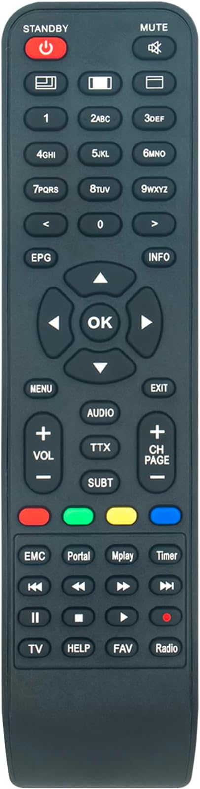 Remote Control Fit for Hitube 4K UHD Combo E2 Linux Receiver