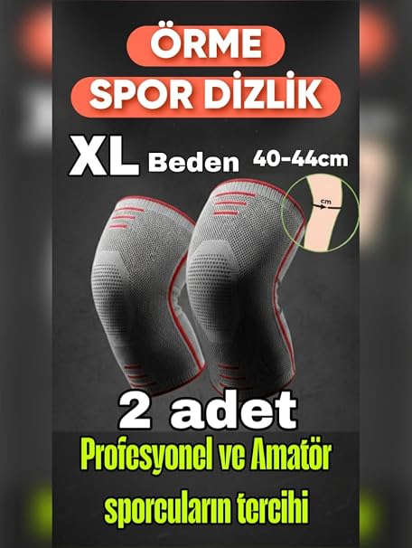 XL beden 2 Li Set 3D Örme Sporcu Dizlik – Ağrı Azaltıcı, Diz Koruyucu Nefes Alabilir, Kompresyon Destekli, Kaymaz, voleybol,fitnes,basketbol,doğa sporları