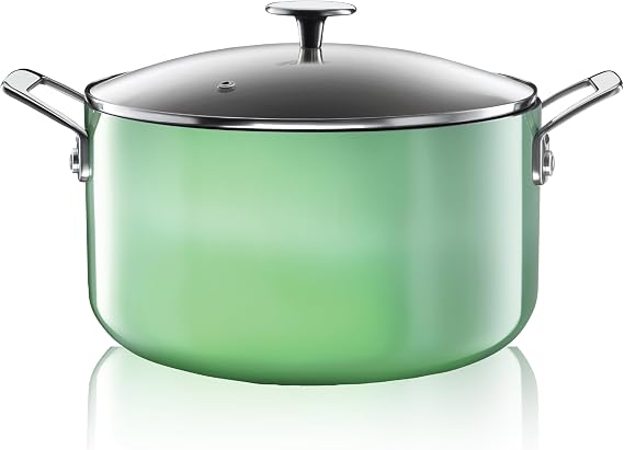 Granitestone Dutch Oven, 6.5 Quart Ultra Nonstick Enameled Lightweight Aluminum Dutch Oven Pot with Lid, Round 6.5 Qt. Stock Pot, Dishwasher and Oven Safe
