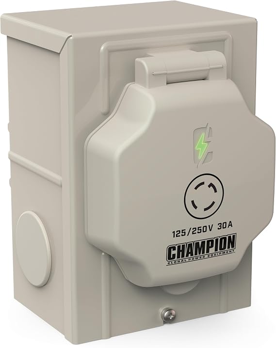 Champion Power Equipment 30A 125/250V Power Inlet Box