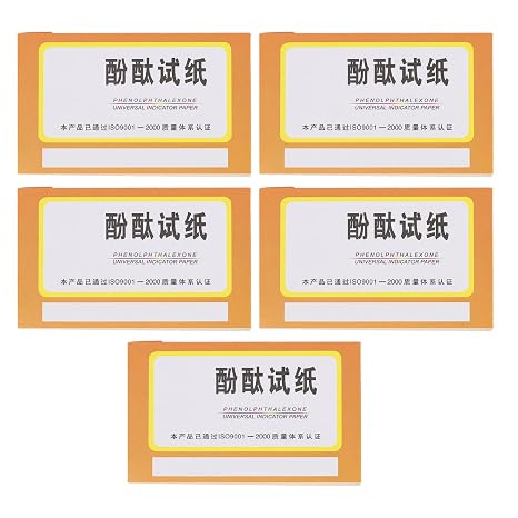 400 Sheets Phenothalin Ph Test Paper Strips for Chemistry Experiment, Easy to Use Alkaline Acidic Paper to Determine Solution Ph, for Students and Teachers