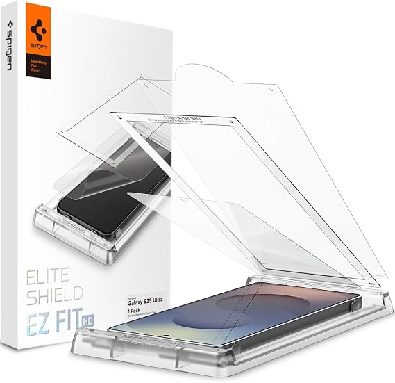 Spigen Galaxy S25 Ultra ile Uyumlu Ekran Koruyucu Film Kolay Kurulum EliteShield EZ Fit HD - AFL09083