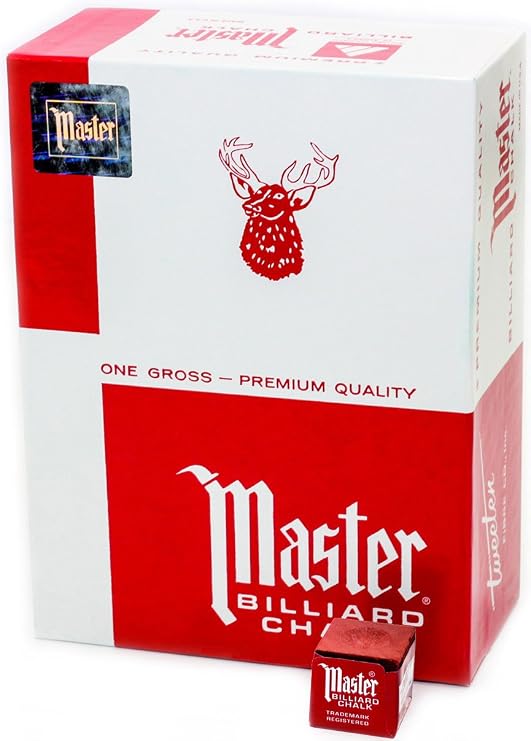 Snooker & Pool Master Red Chalk, Box of 144
